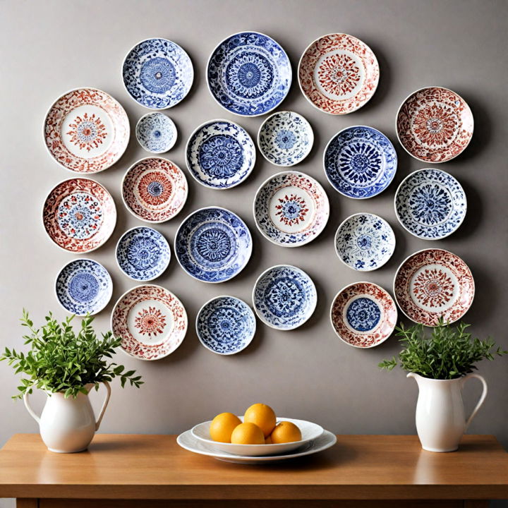 unique decorative plates for blank wall