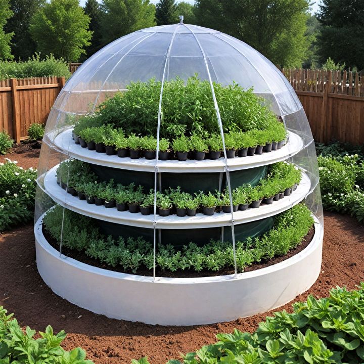 unique herb spiral greenhouse
