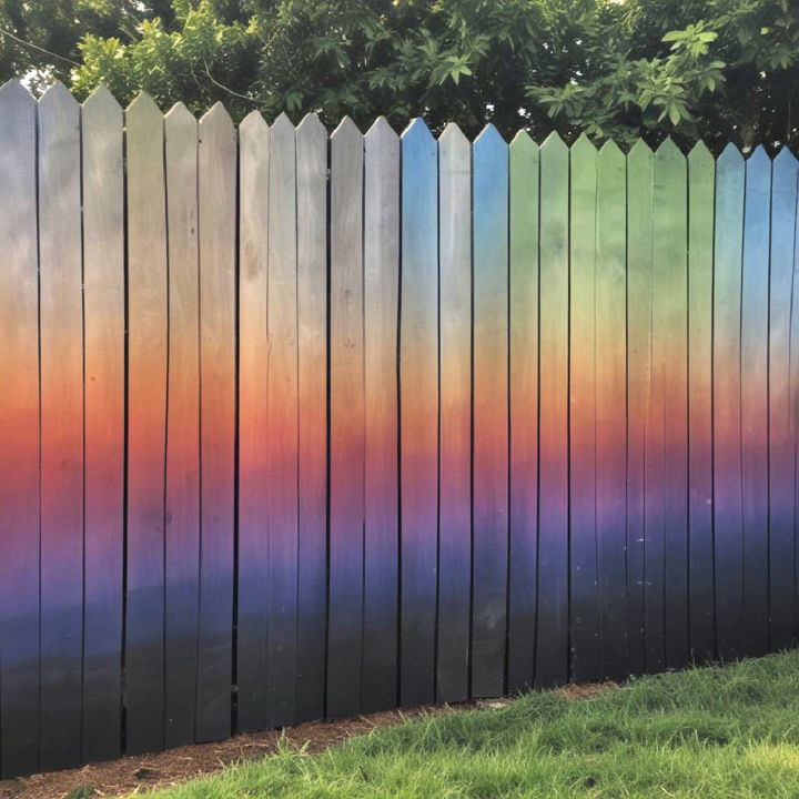 unique ombre gradient fence