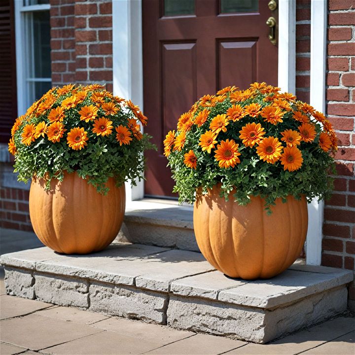 unique pumpkin planter for fall
