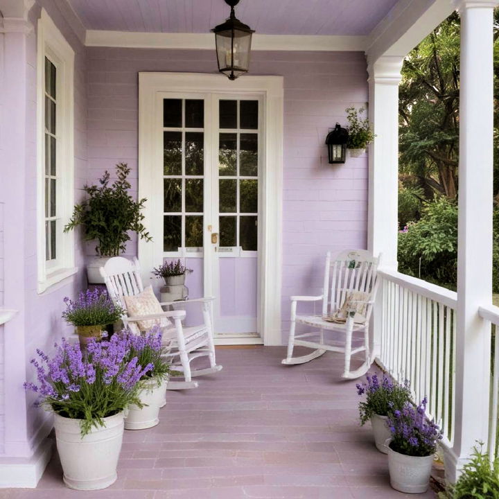 unique soft lavender porch paint