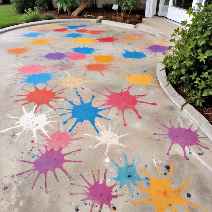 unique splatter paint design