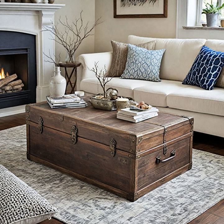 unique vintage trunk coffee table