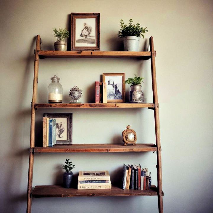 upcycled display pieces shelf