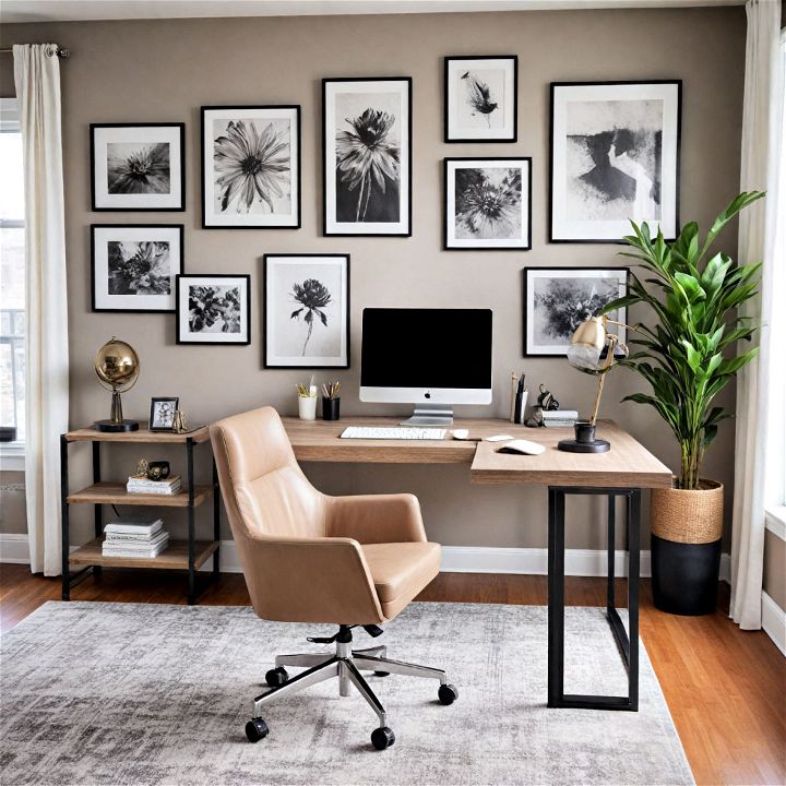 urban chic home office for him