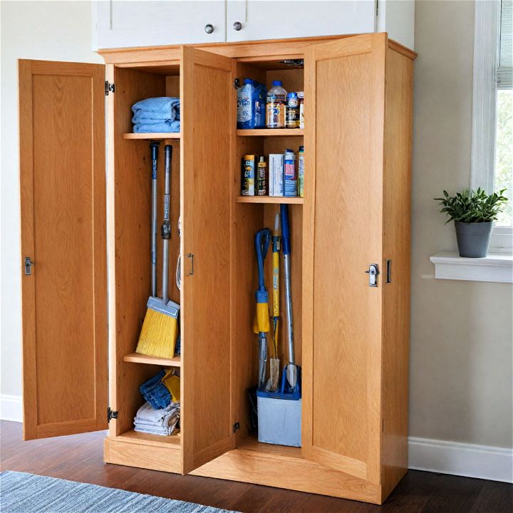utility cabinet to hide your cleaning tools