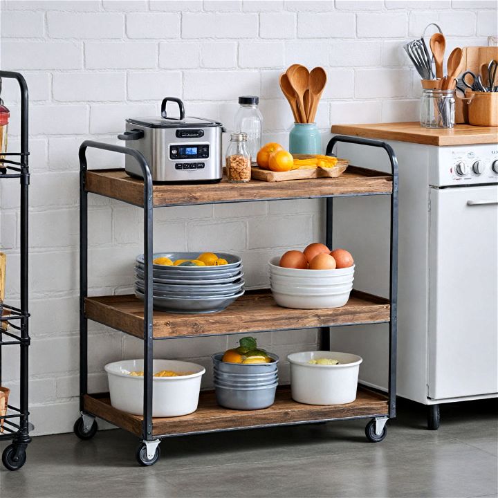 utility cart for industrial kitchen