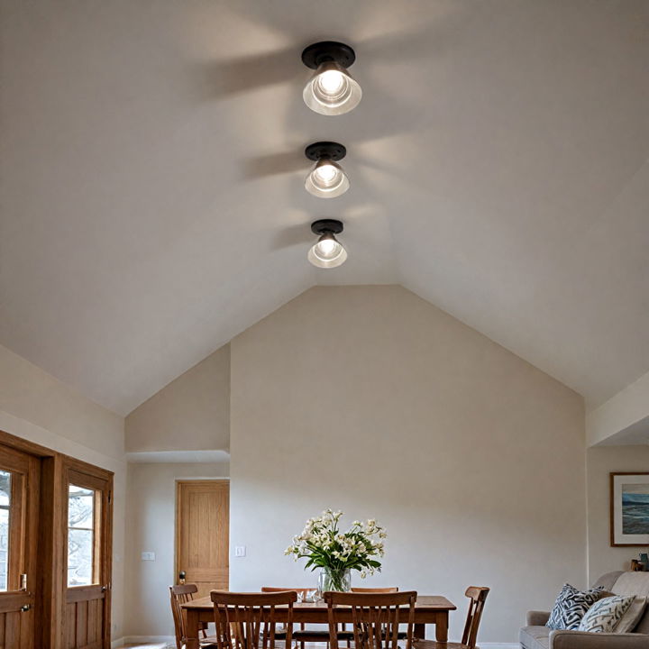 vaulted ceiling adjustable spotlights