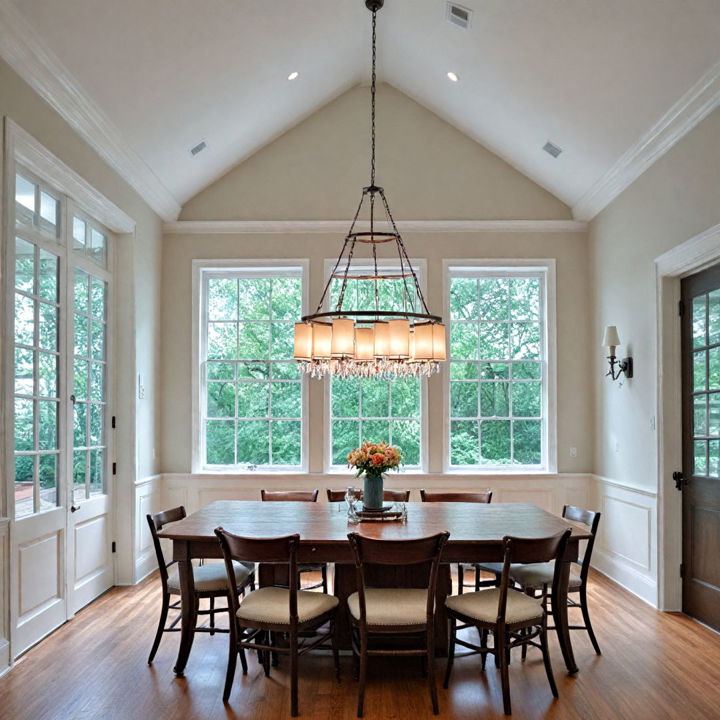 vaulted ceiling linear chandelier