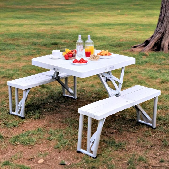 versatile and portable foldable picnic tables
