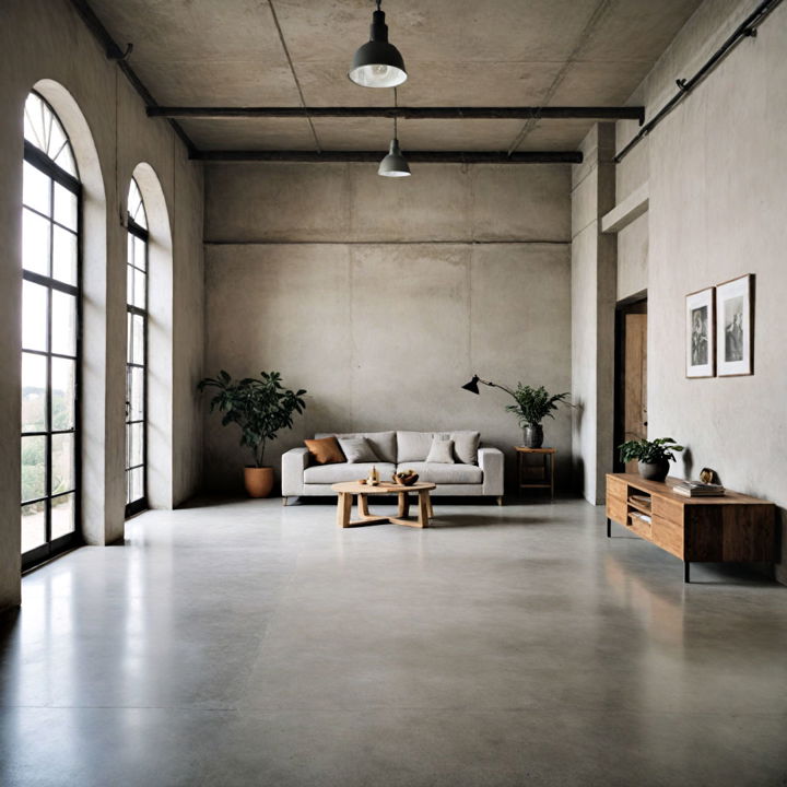 versatile concrete floor for industrial style