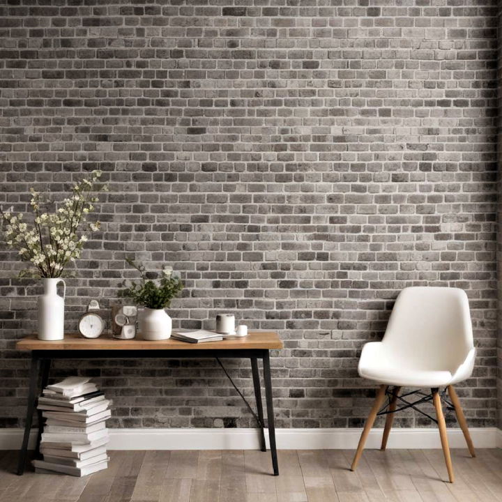 versatile gray brick wallpaper