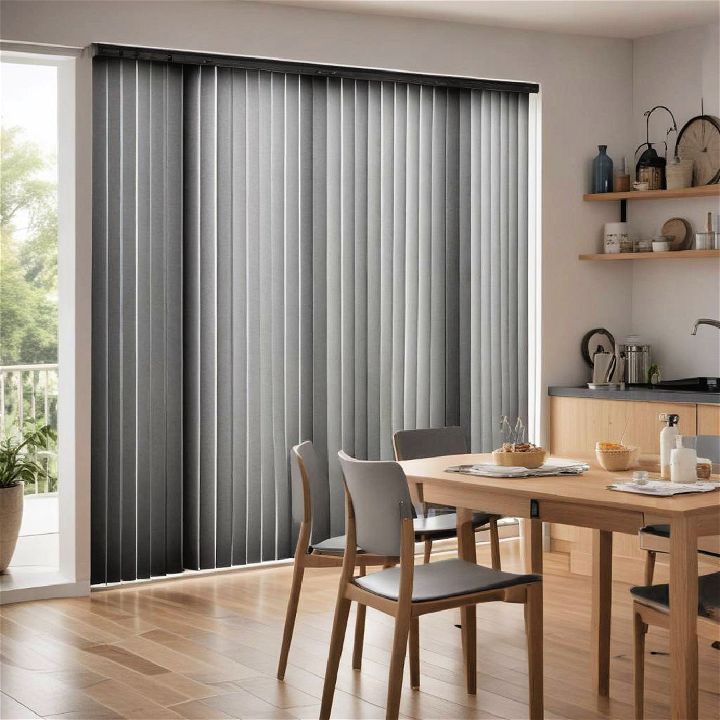 vertical blinds for large kitchen windows