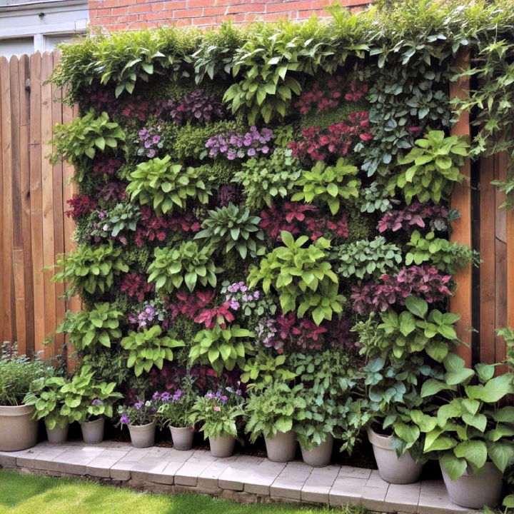 vertical garden to maximize fence