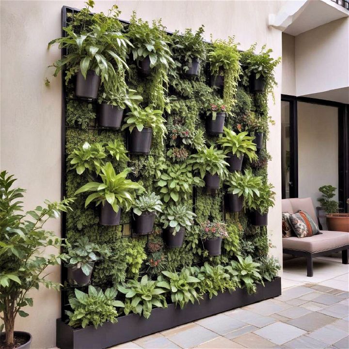 vertical plant walls for small courtyard