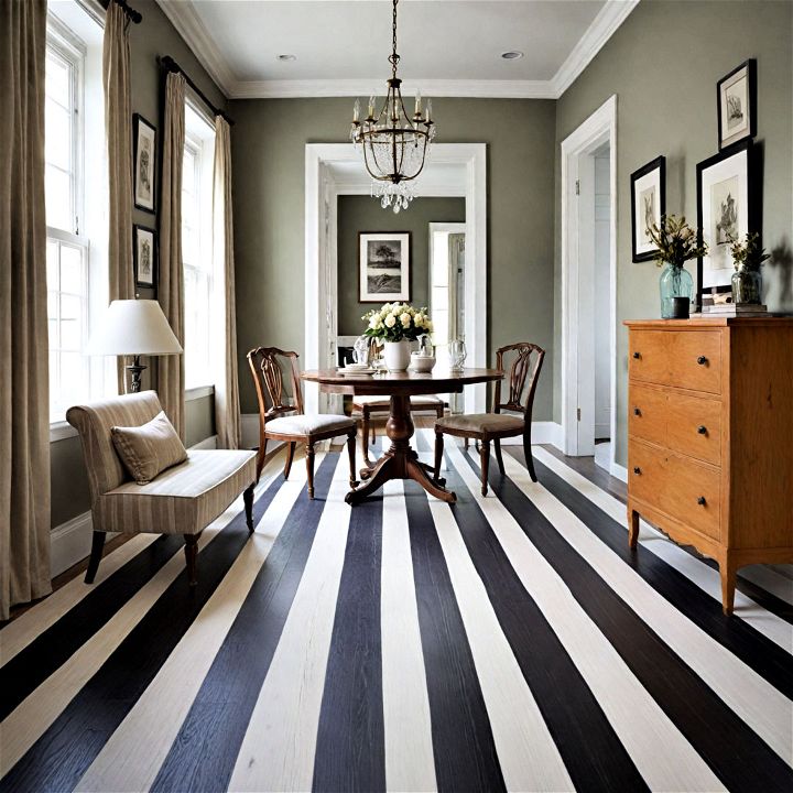 vertical stripes floor