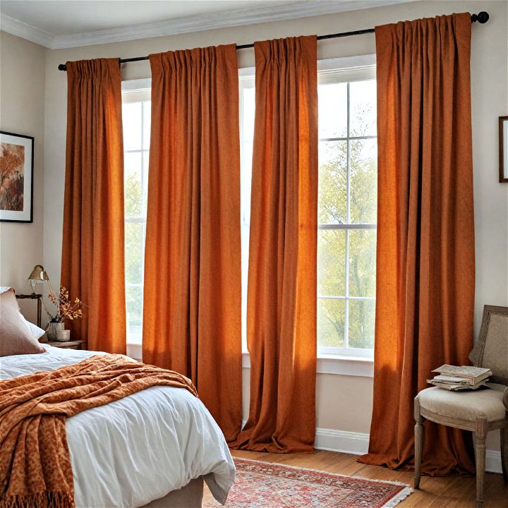 vibrant and cozy autumnal curtains