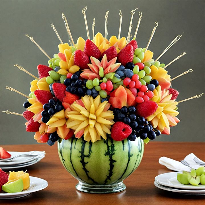 vibrant and nutritious fruit bouquet