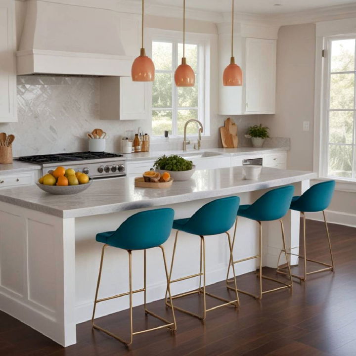 vibrant counter stools for kitchen island