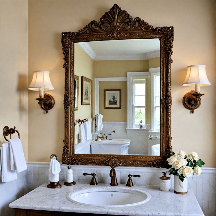 victorian style beveled mirror