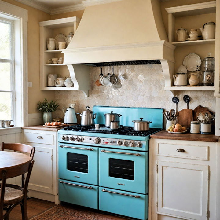 vintage appliances in french country kitchen untertop