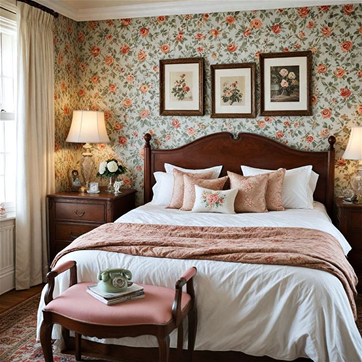 vintage elements for eclectic bedroom