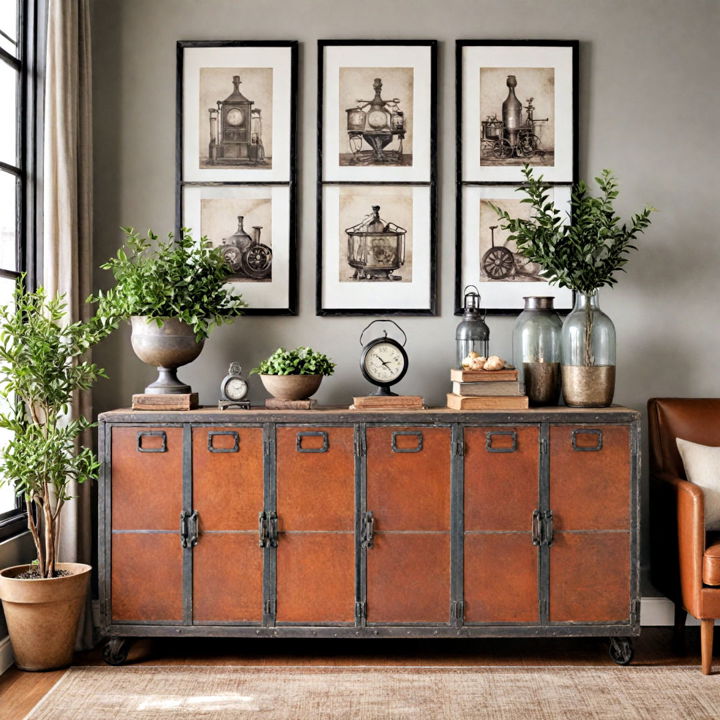 vintage furniture lockers decor