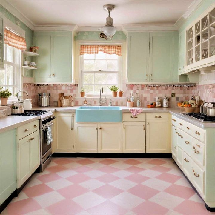 vintage kitchen for nostalgic atmosphere