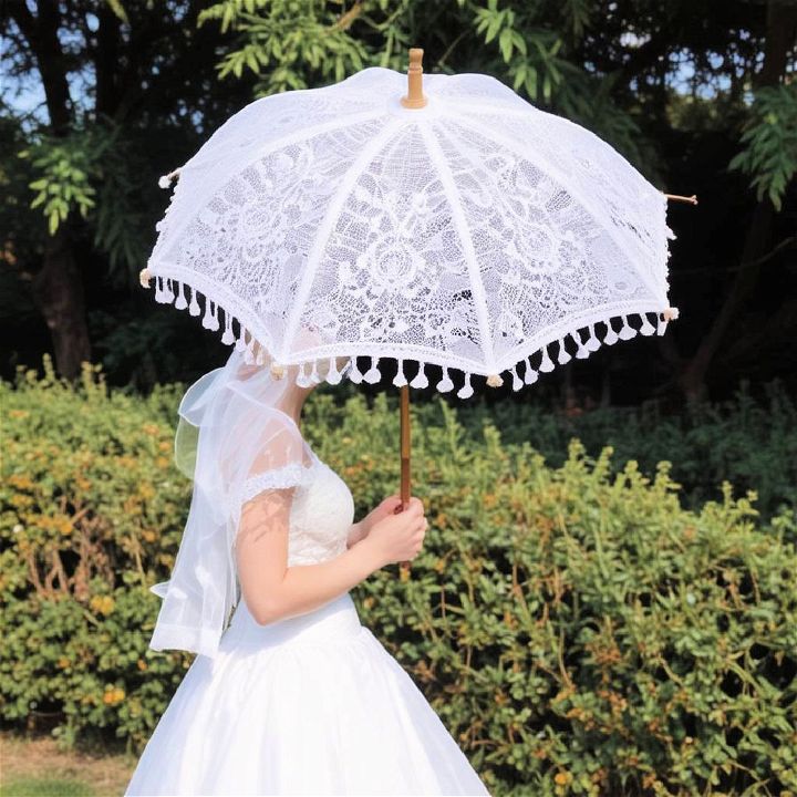 vintage lace parasols for wedding decoration