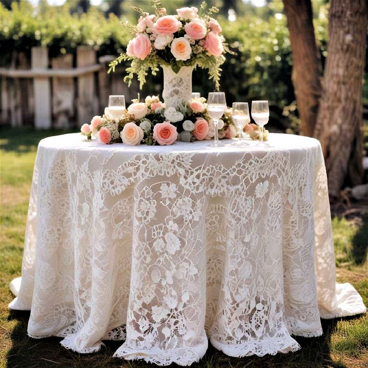 vintage lace tablecloth