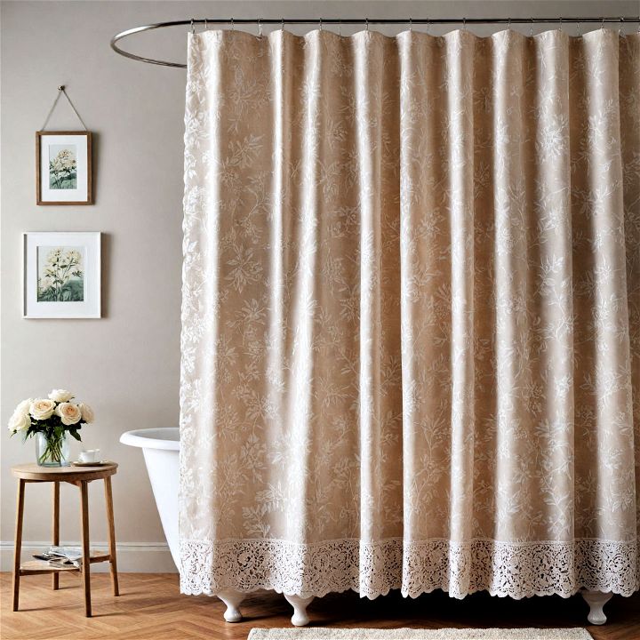 vintage shower curtain