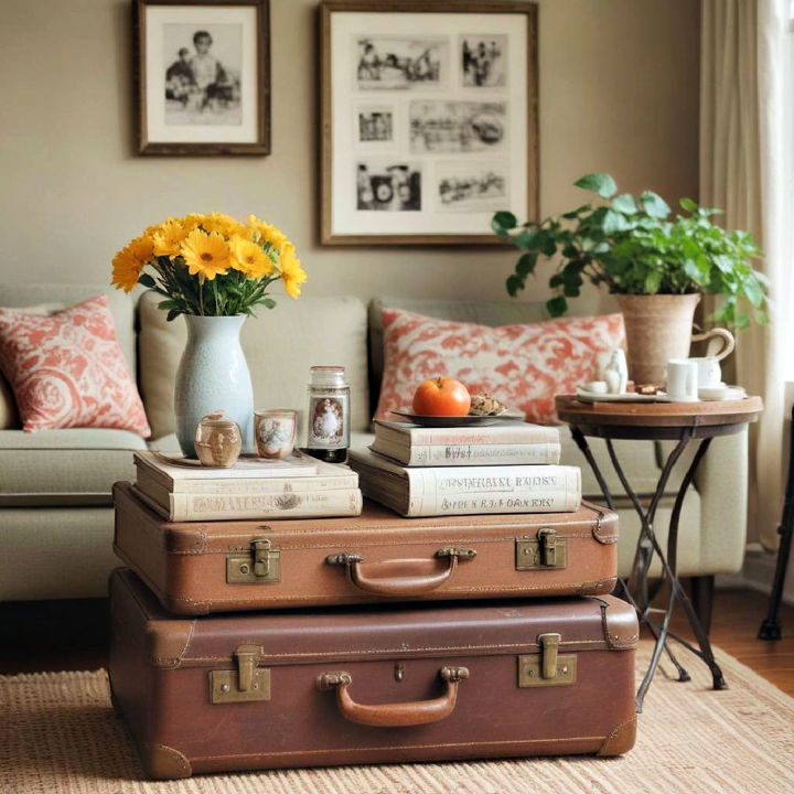 vintage suitcase for storage and style