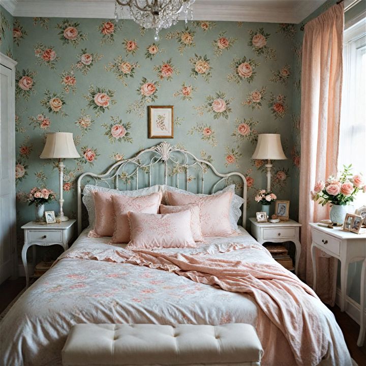 vintage themed bedroom