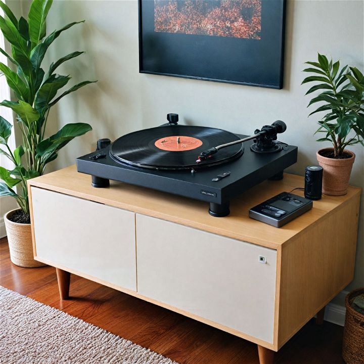 vinyl record player for music room