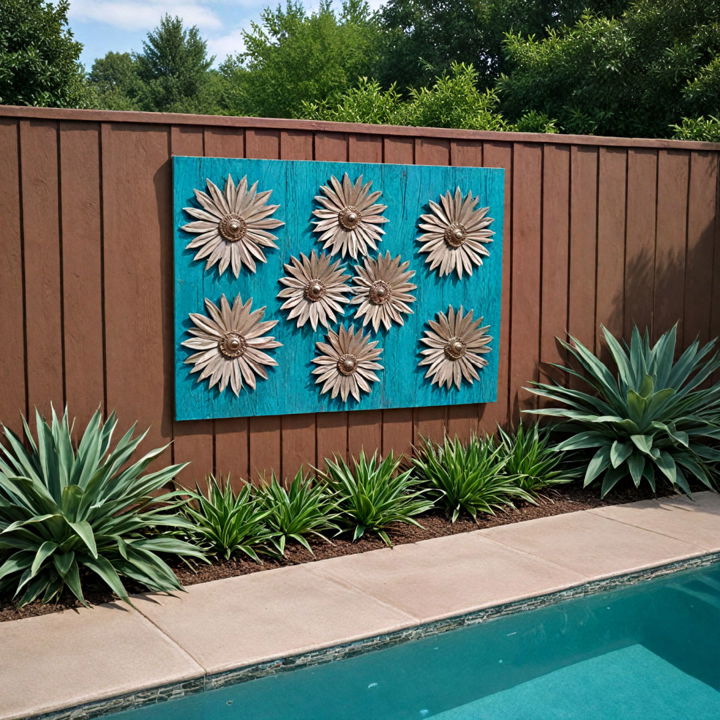 wall art pool for fence