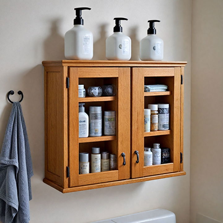 wall mounted cabinets for bathroom storage
