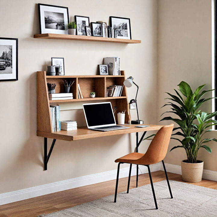 wall mounted desk for small spaces