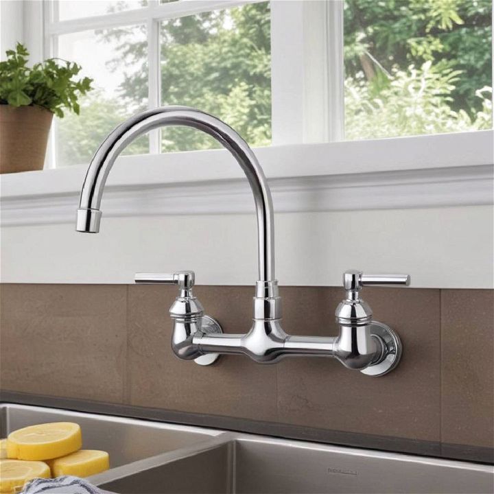 wall mounted faucet for minimalist kitchen