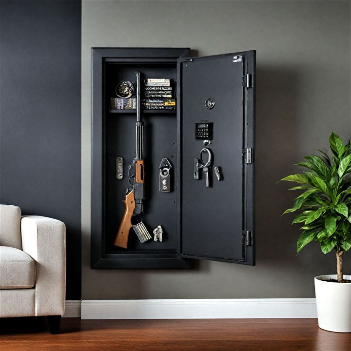 wall mounted gun safe for home defense