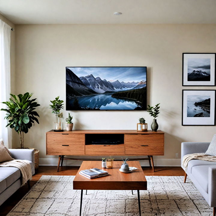wall mounted tv for home decor
