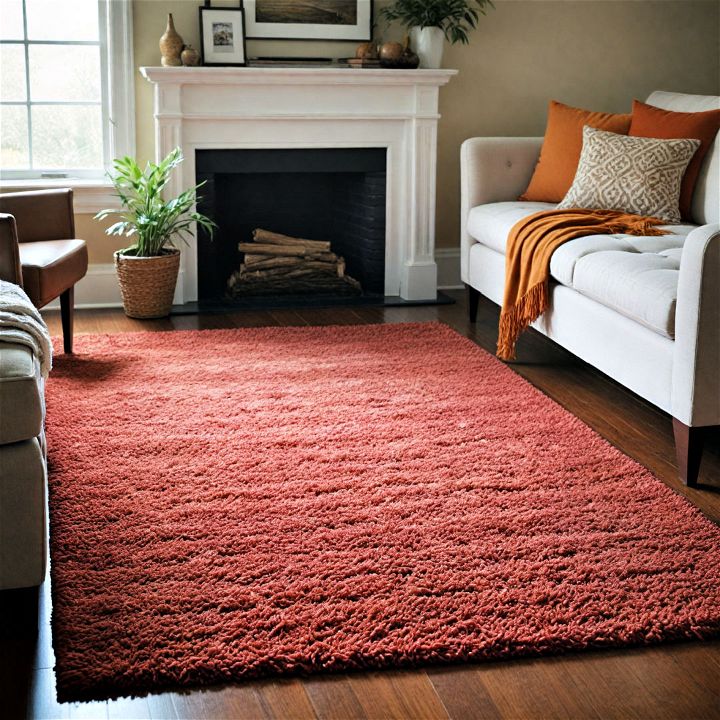 warm area rug for a fall bedroom