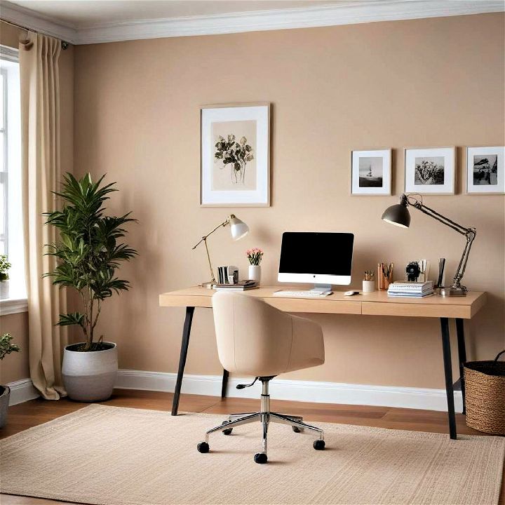 warm beige home office paint color