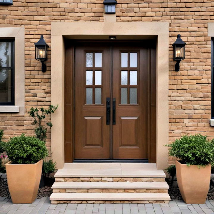 warm brown home’s exterior door