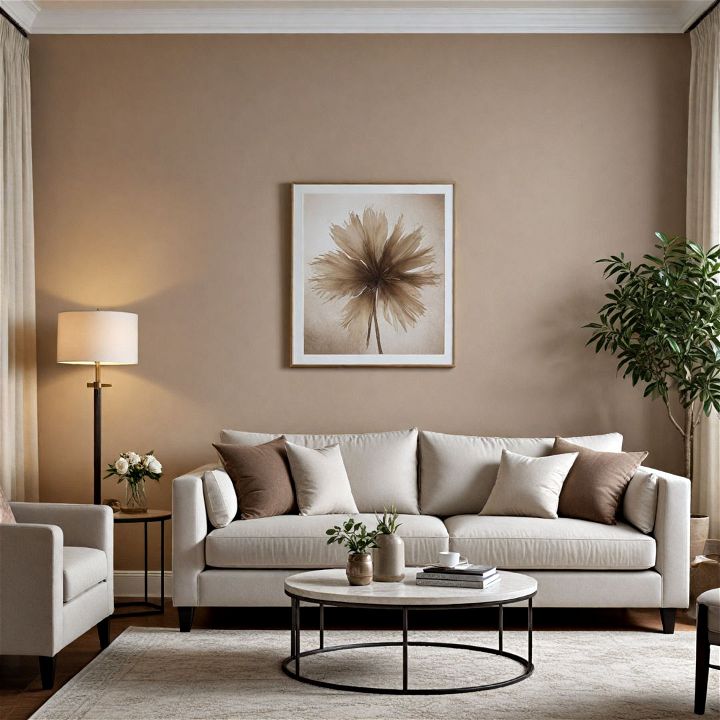 warm taupe accent wall color