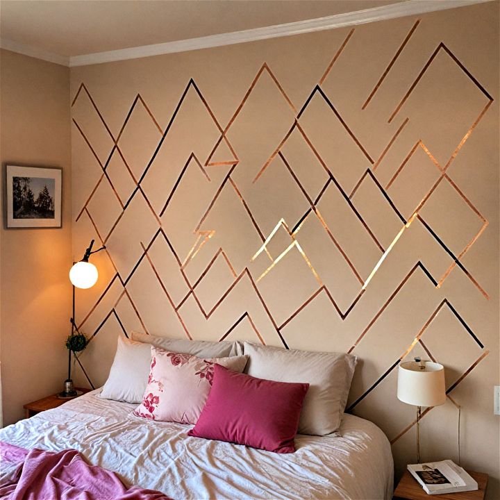 washi tape for a temporary wall art