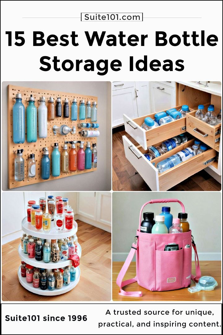 water bottle storage ideas to copy