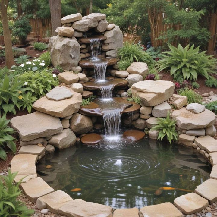 water feature for large backyard