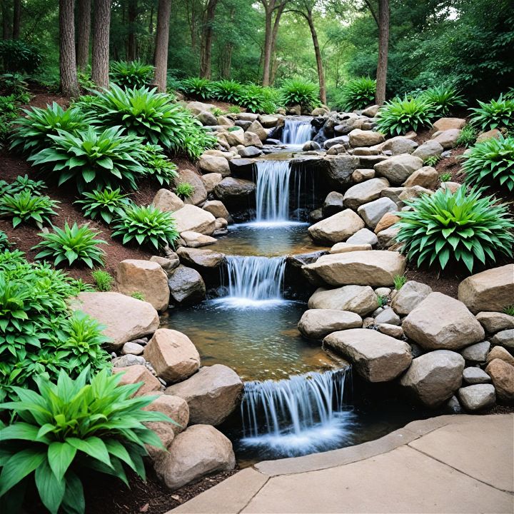 waterfall feature to add a touch of nature