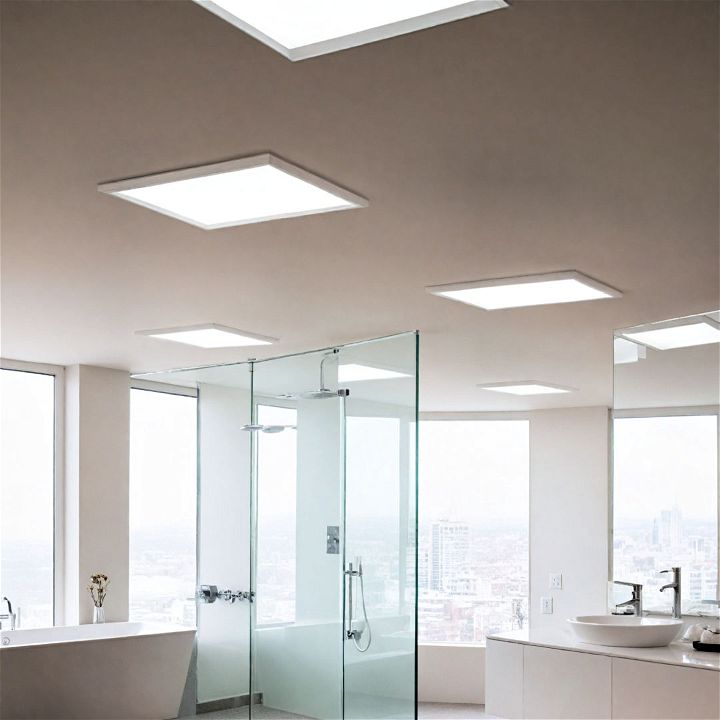 waterproof ceiling with integrated leds panels