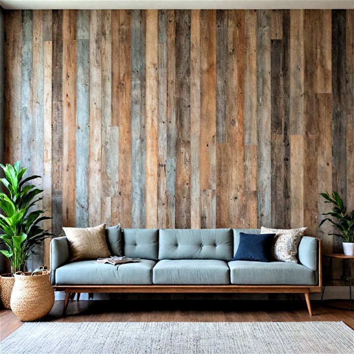 weathered boat wood accent wall